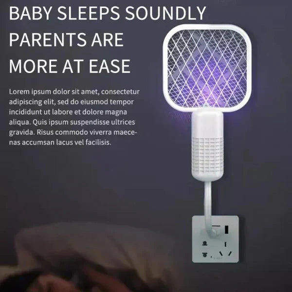 2-in-1 Mini USB Rechargeable Mosquito Racket - Your Safety First