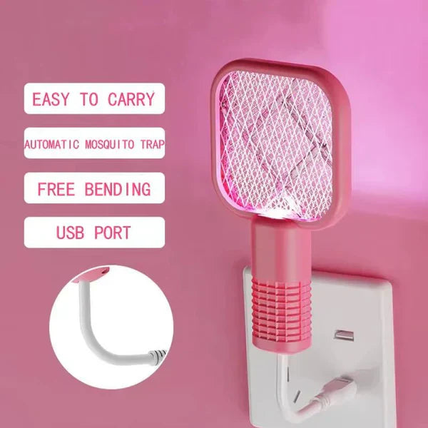 2-in-1 Mini USB Rechargeable Mosquito Racket - Your Safety First